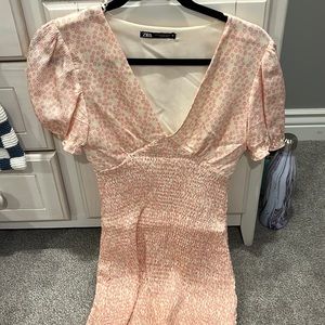 NWOT Zara Pink Floral Dress